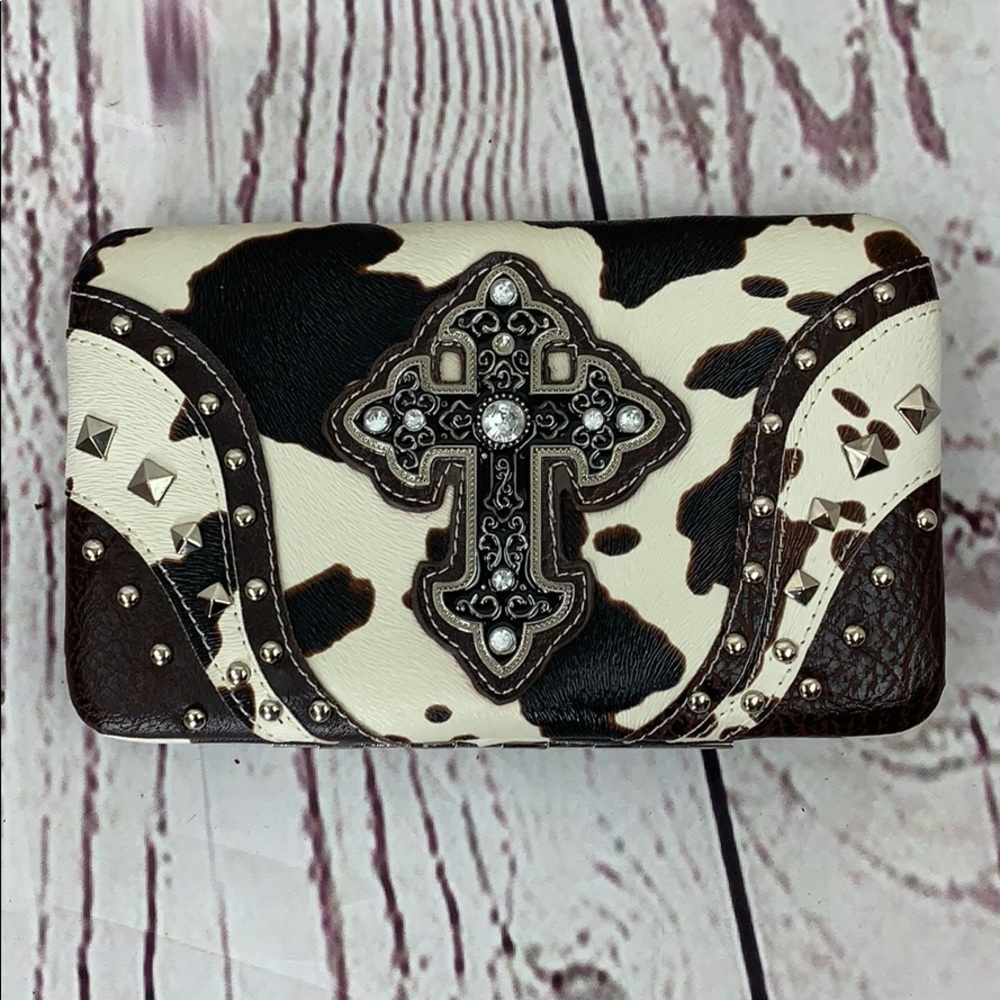 Cowgirl Bling Western Cross Embellished Wallet